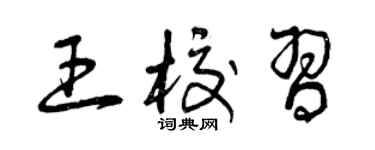 曾庆福王校习草书个性签名怎么写