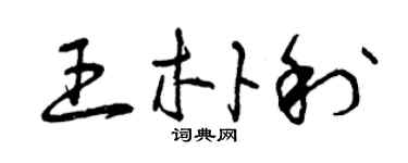 曾庆福王朴利草书个性签名怎么写