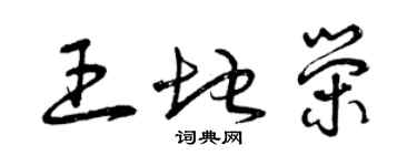 曾庆福王地荣草书个性签名怎么写