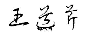 曾庆福王道芹草书个性签名怎么写