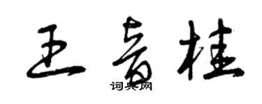 曾庆福王音桂草书个性签名怎么写