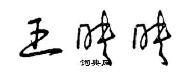 曾庆福王映映草书个性签名怎么写