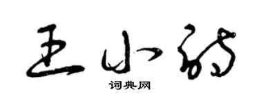 曾庆福王小诗草书个性签名怎么写