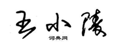 朱锡荣王小陵草书个性签名怎么写