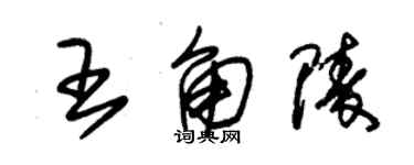 朱锡荣王角陵草书个性签名怎么写