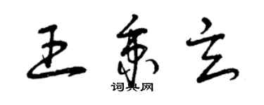 曾庆福王秉玄草书个性签名怎么写