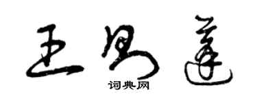 曾庆福王则蓬草书个性签名怎么写