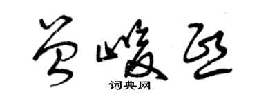 曾庆福曾峻熙草书个性签名怎么写