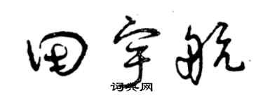 曾庆福田宇航草书个性签名怎么写
