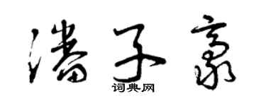 曾庆福潘子豪草书个性签名怎么写