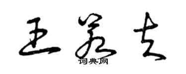 曾庆福王若夫草书个性签名怎么写