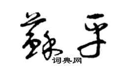 曾庆福苏平草书个性签名怎么写