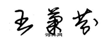 朱锡荣王菊芬草书个性签名怎么写
