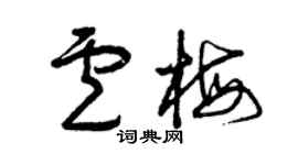 曾庆福卢梅草书个性签名怎么写