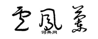 曾庆福卢凤兰草书个性签名怎么写