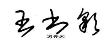 朱锡荣王书彩草书个性签名怎么写