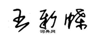 朱锡荣王新蝶草书个性签名怎么写