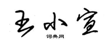 朱锡荣王小宣草书个性签名怎么写