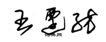 朱锡荣王迁纺草书个性签名怎么写