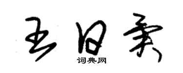 朱锡荣王日异草书个性签名怎么写