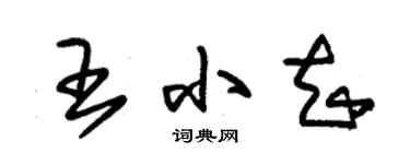 朱锡荣王小知草书个性签名怎么写