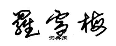 朱锡荣罗雪梅草书个性签名怎么写