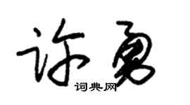 朱锡荣许勇草书个性签名怎么写