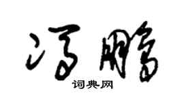 朱锡荣冯鹏草书个性签名怎么写