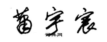 朱锡荣萧宇宸草书个性签名怎么写