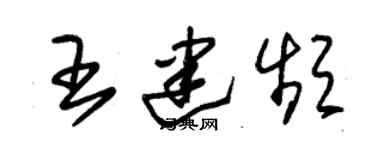 朱锡荣王建频草书个性签名怎么写