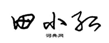 朱锡荣田小红草书个性签名怎么写