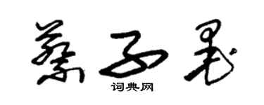 朱锡荣蔡子墨草书个性签名怎么写