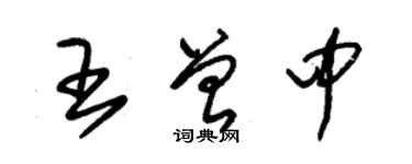 朱锡荣王曾中草书个性签名怎么写