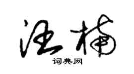 朱锡荣汪楠草书个性签名怎么写