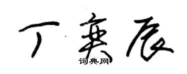朱锡荣丁奕辰草书个性签名怎么写