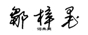 朱锡荣邹梓墨草书个性签名怎么写