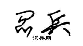 朱锡荣阎兵草书个性签名怎么写