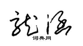 朱锡荣龙涵草书个性签名怎么写