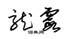 朱锡荣龙霞草书个性签名怎么写