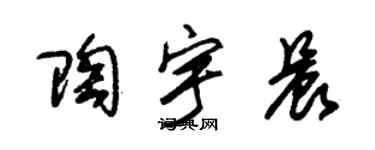 朱锡荣陶宇晨草书个性签名怎么写
