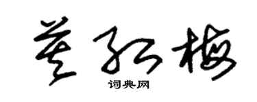 朱锡荣莫红梅草书个性签名怎么写