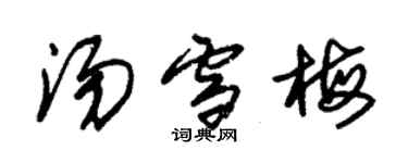 朱锡荣汤雪梅草书个性签名怎么写