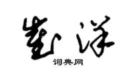 朱锡荣崔洋草书个性签名怎么写