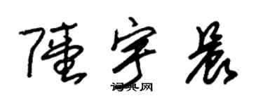 朱锡荣陆宇晨草书个性签名怎么写