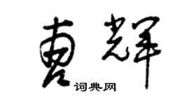 曾庆福曹辉草书个性签名怎么写