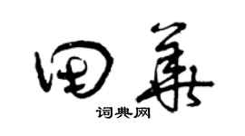 曾庆福田华草书个性签名怎么写
