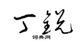 曾庆福丁锐草书个性签名怎么写