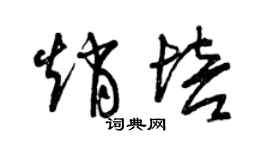 曾庆福赵培草书个性签名怎么写