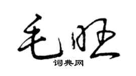 曾庆福毛旺草书个性签名怎么写