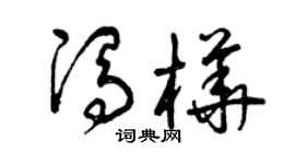曾庆福冯桦草书个性签名怎么写